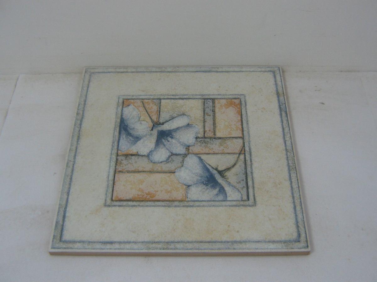 Inserto fiore elegance blu/oro cm 20x20