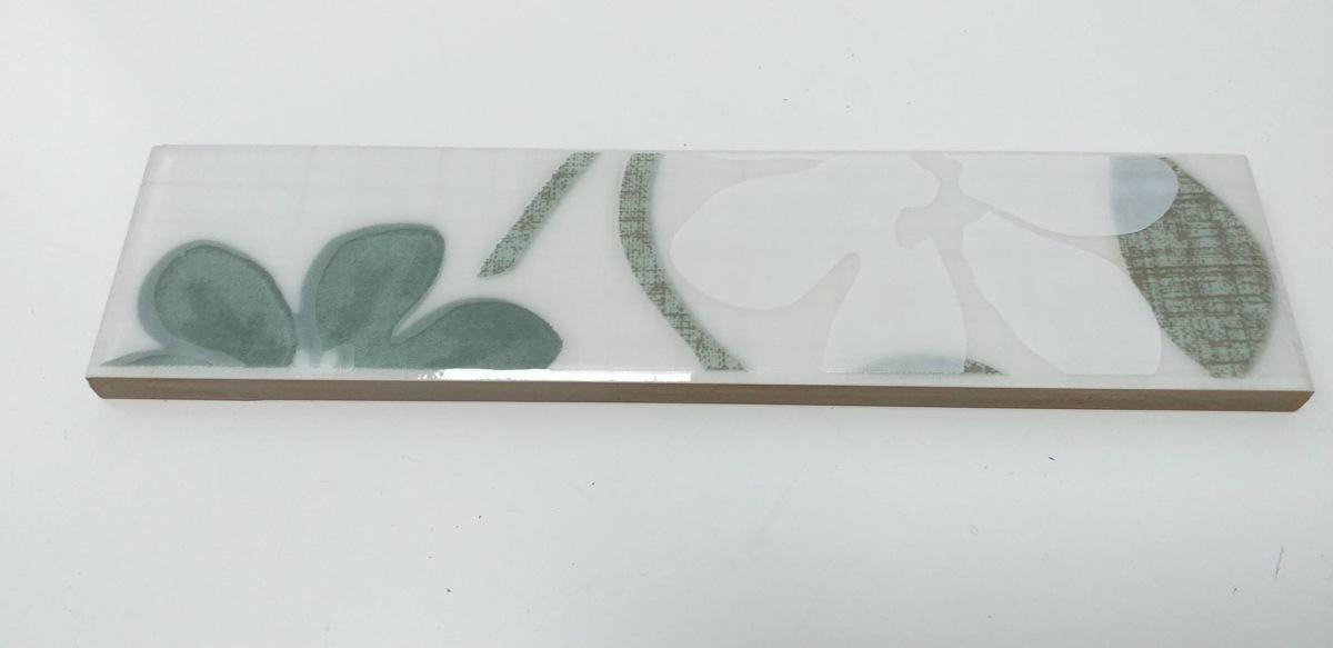 Listello fiore canapa verde cm 5x20