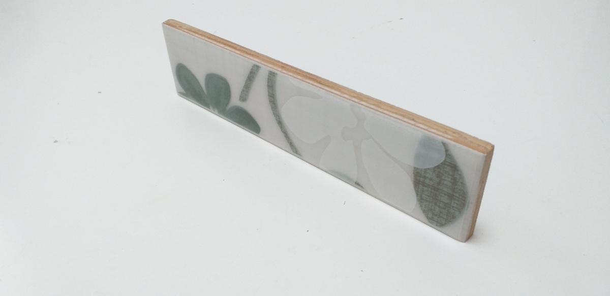 Listello fiore canapa verde cm 5x20