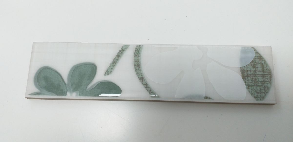 Listello fiore canapa verde cm 5x20