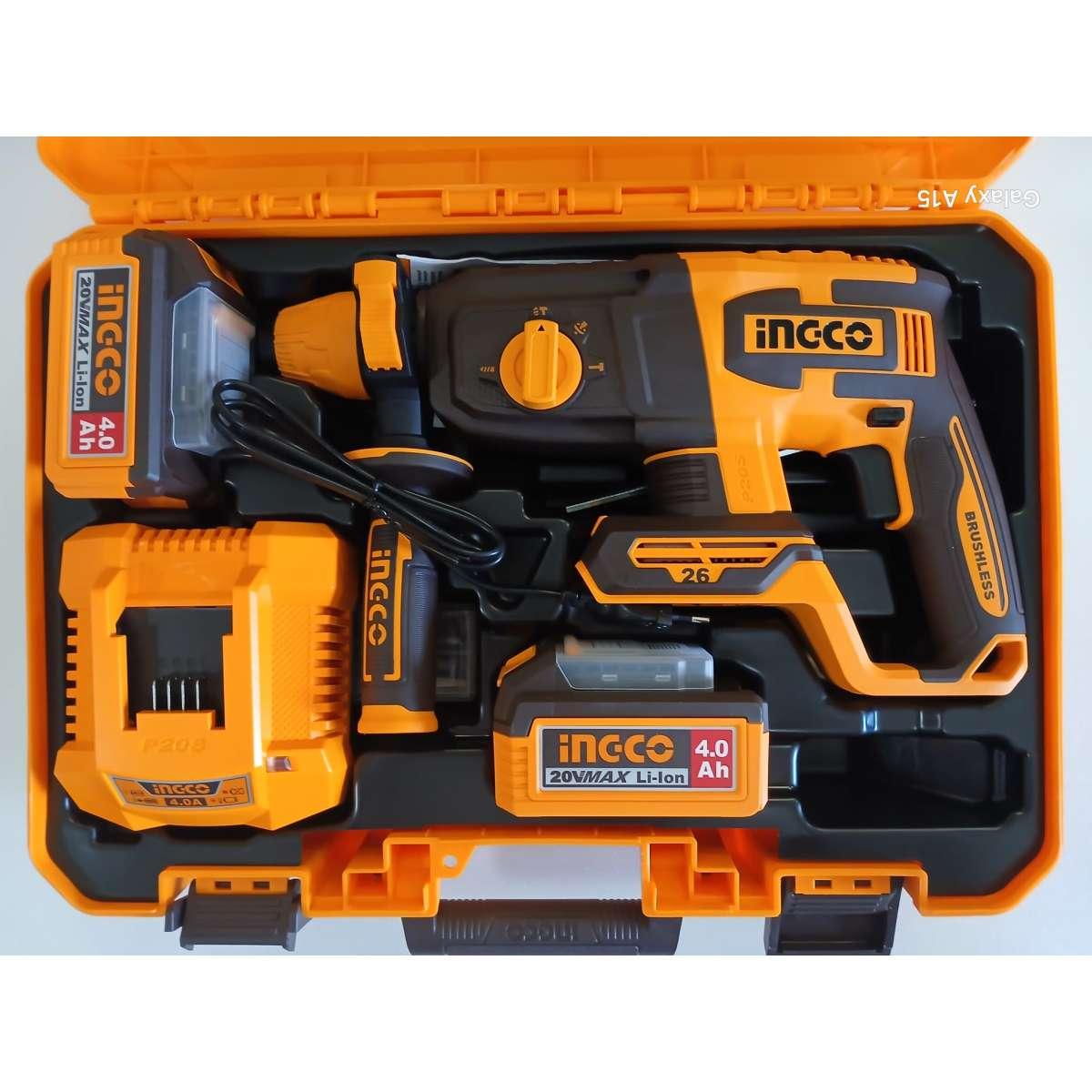 Tassellatore 2 batterie 20v 26mm 4 funzioni