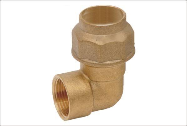 Gomito ottone per polietilene Ø 32 f