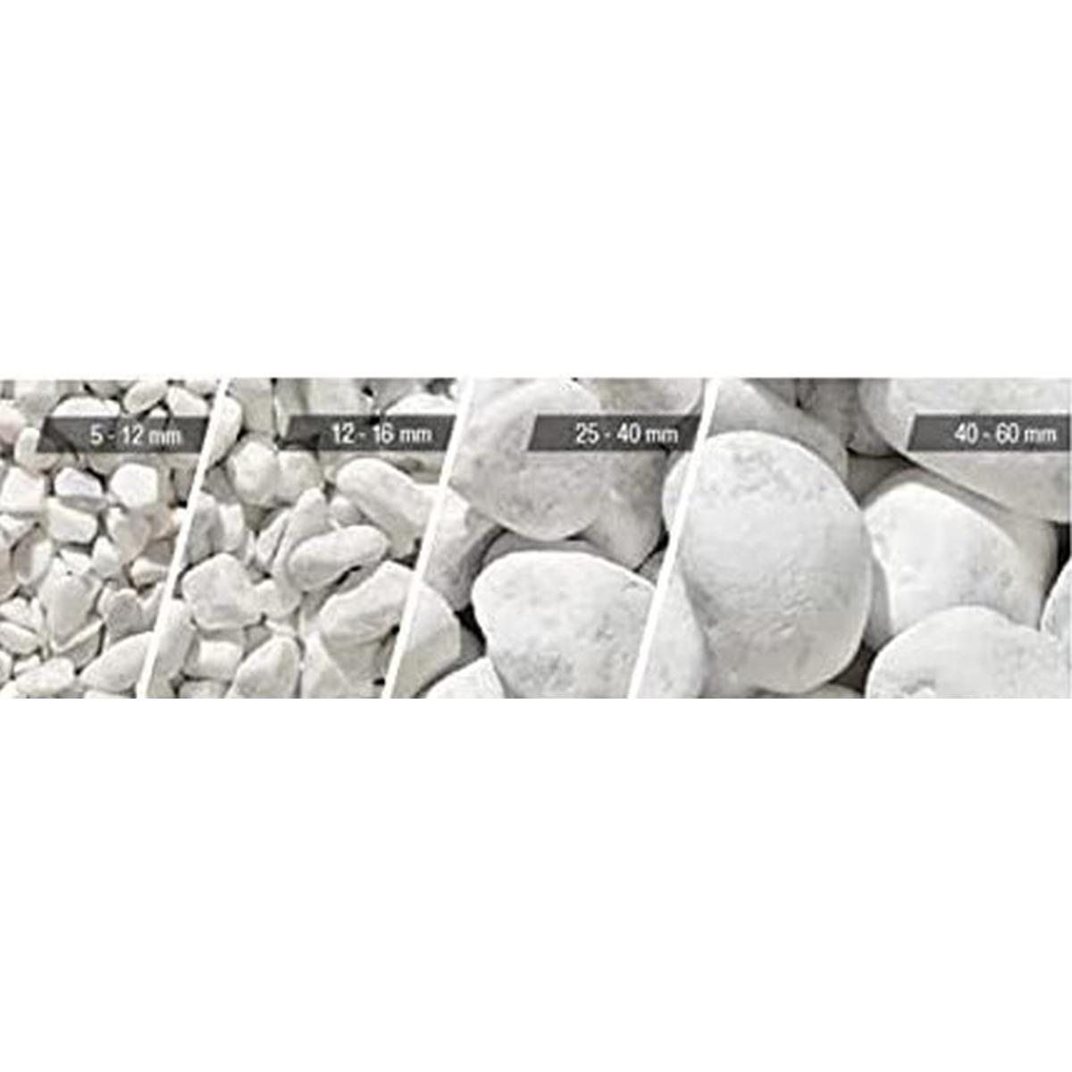 Ciottolo bianco carrara 25/40 kg 25