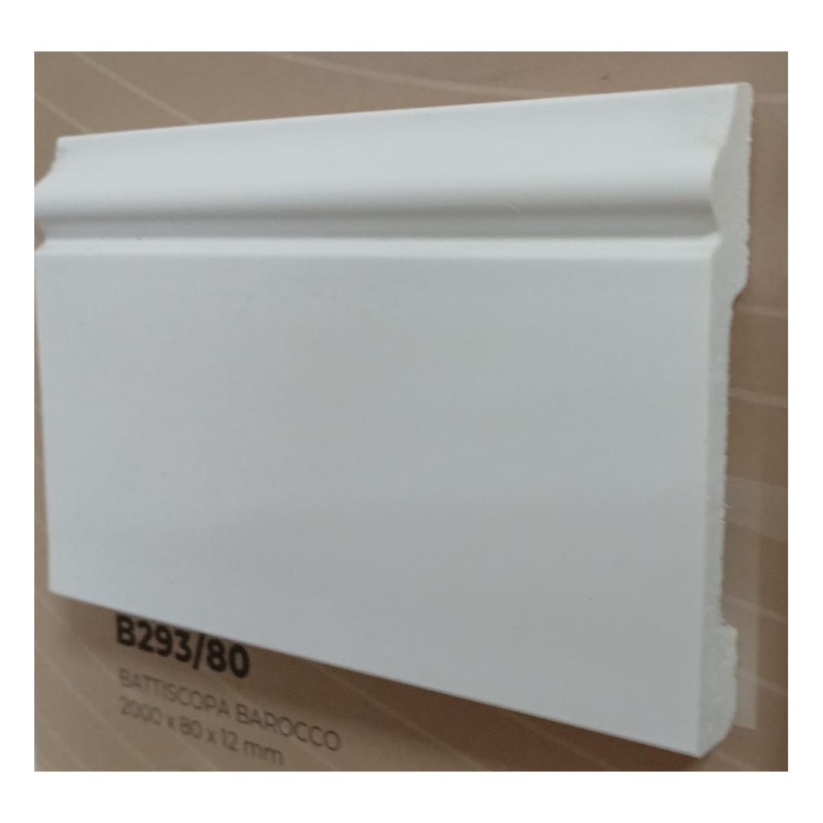 Battiscopa bois polymero 80x12 bianco mt 2