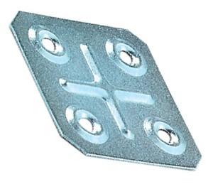 Piastrina quadra zincata mm 4x4