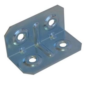 Piastrina quadra piegata zincata mm 20x20