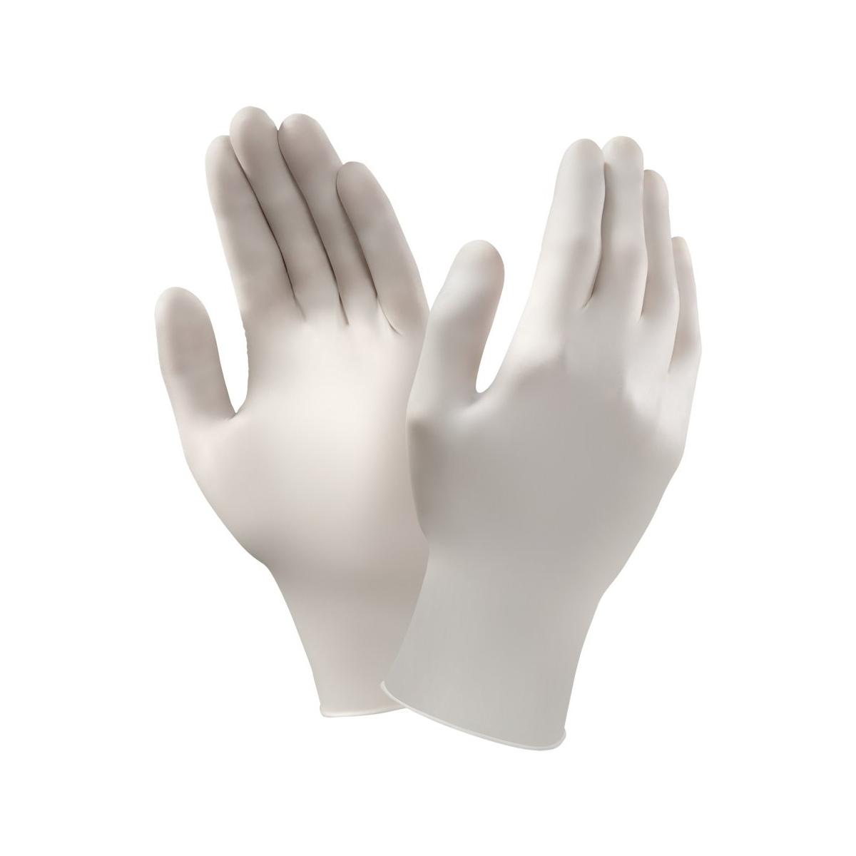 Guanti in lattice tg m bianco c/talco pz 100