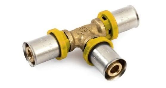 Tee gas multistrato Ø 20x20x20 pressare