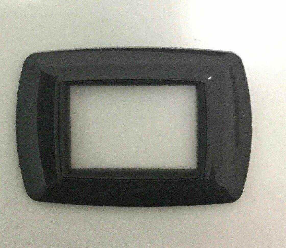 Placca 4p nero ec