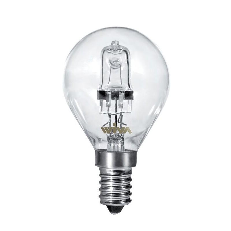 Lampada halogen sfera 18 w e14