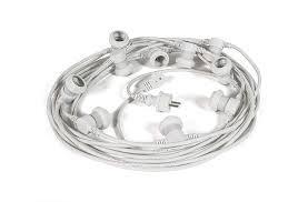 Luminaria 10 mt 2x1 10 posti e27 25w bianca