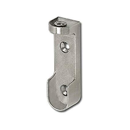 Supporto laterale tubo ovale cromato