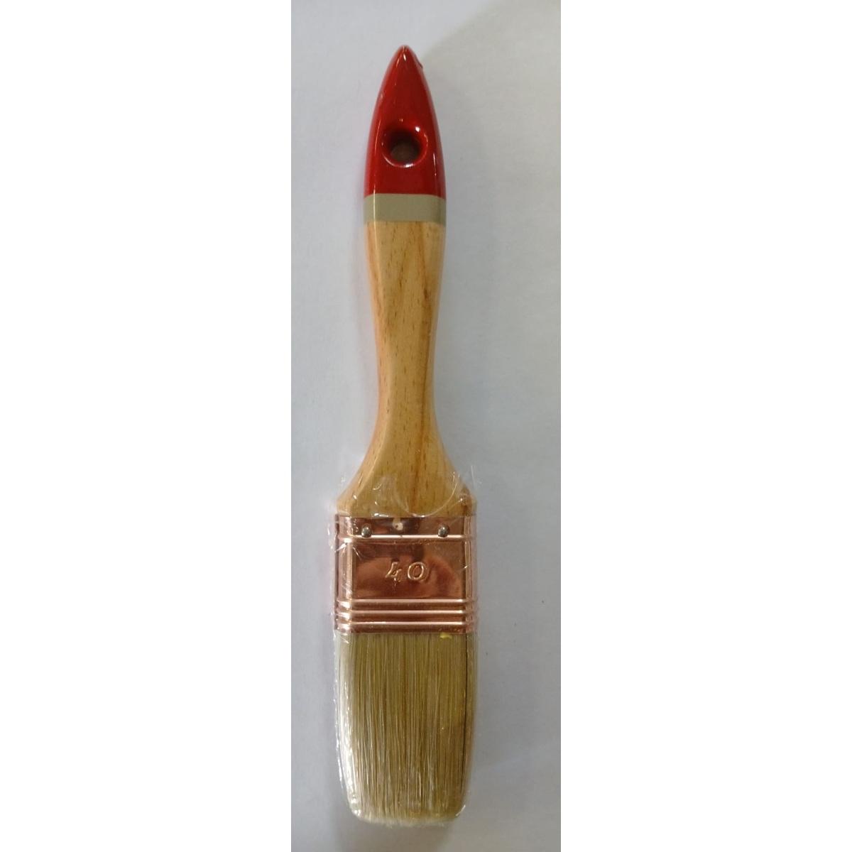 Pennello manico legno piatto cm 4