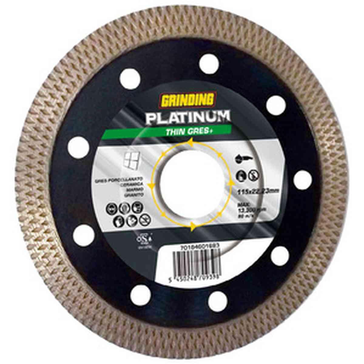 Disco diamantato platinum thin gres Ø 115