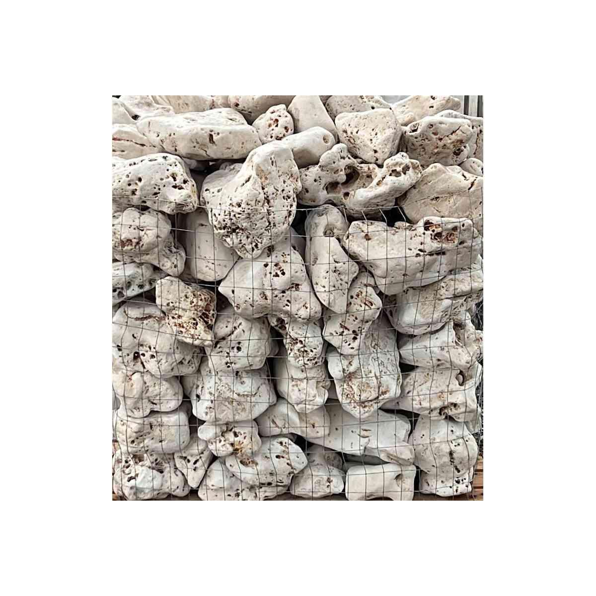 Roccia bucata ornamentale bianca 40/80